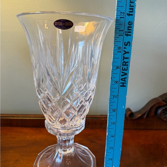 St. George Toscany crystal hurricane lamp candle holder - Picture 6 of 8